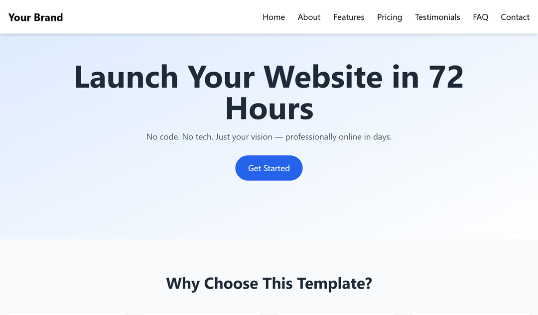 Turnkey Business Website Template Image