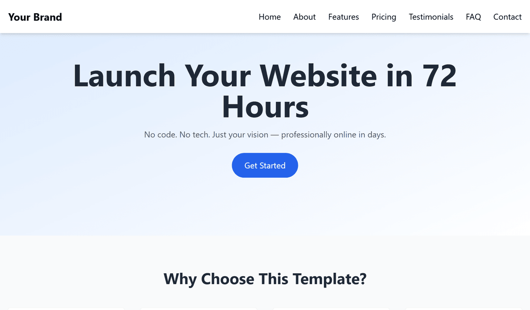 Turnkey Business Website Template