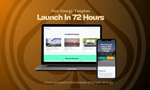 Renewable Energy Solutions Website Template – Website Template Preview